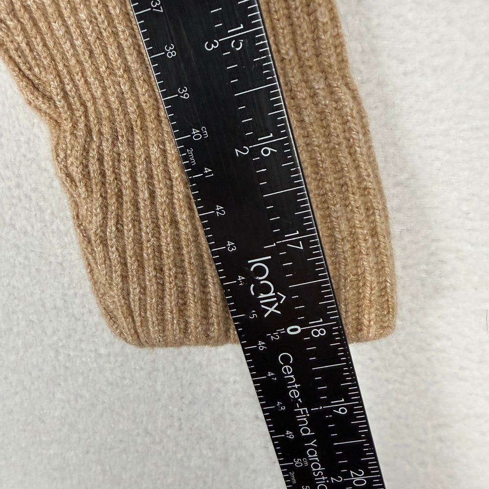 Banana Republic Womens XS Ribbed Full Zip Cardigan Sweater Tan Lambswool Blend - Picture 9 of 9